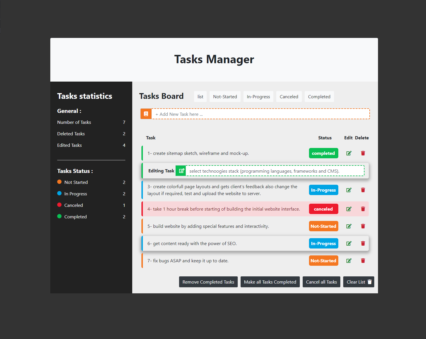 Task List App Project
