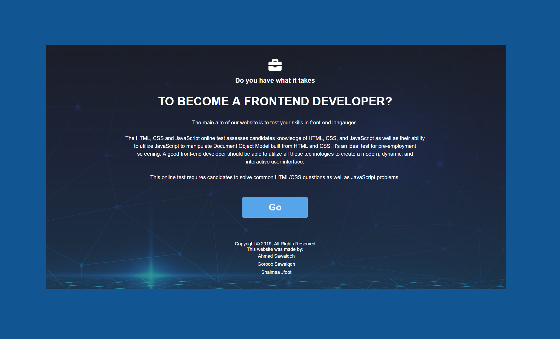Front-end Test Project